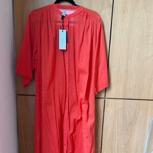 NWT Coral Red Glam Soaked Caftan - Size Small